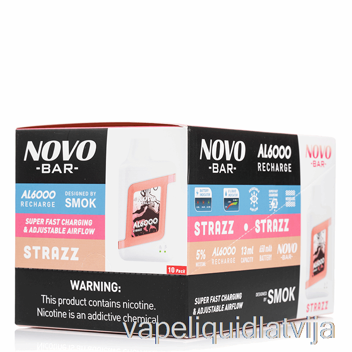 [10 Iepakojumu] Smok Novo Bar Al6000 Vienreizējās Lietošanas Vape šķidrums